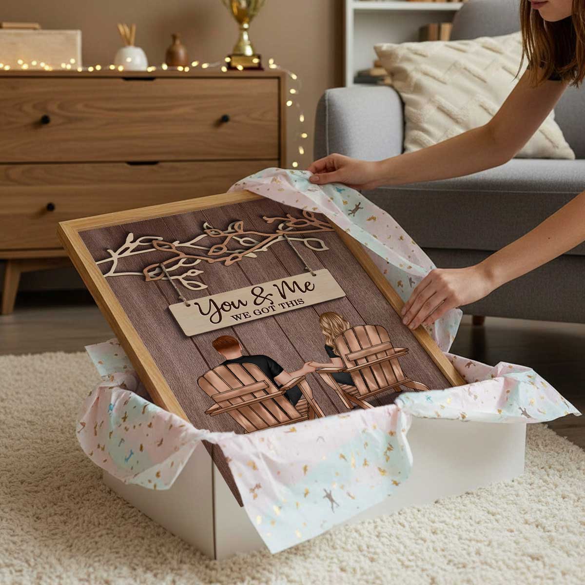 Couple Under Eternal Tree Of Love You & Me We Got This - Personalized Poster - Heartfelt Gift For Couple - Image 2