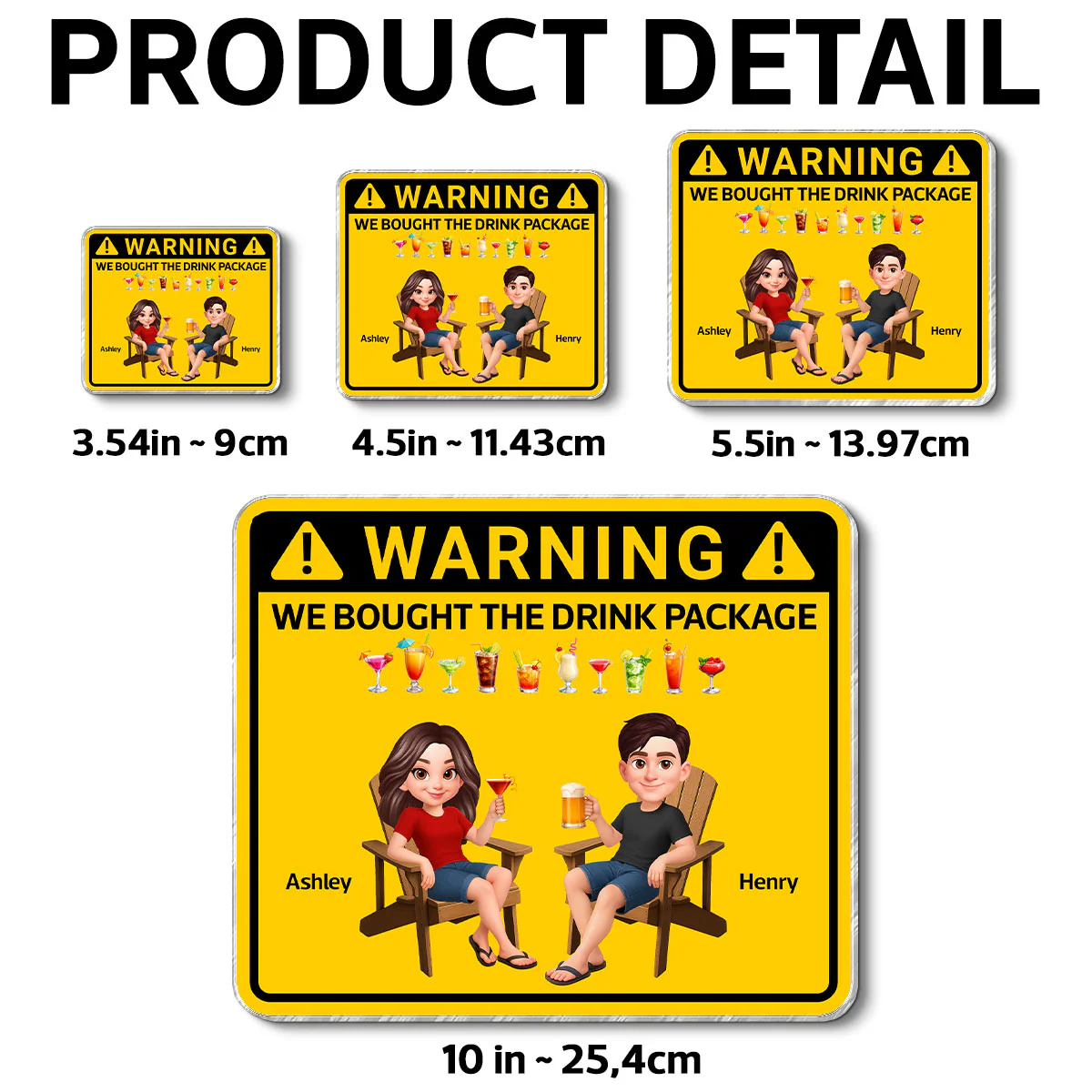 Couple Warning Caution We Bought The Drink Package - Personalized Cruise Ship Door Magnet - Funny Cruise Decorations Magnet, Summer Drink Package Cruise Magnet - Image 7