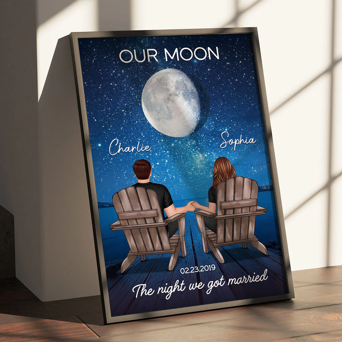 Couple We Got This Custom Moon Phase by Date - Personalized Poster - Sentimental Valentine's Day Gift for Her, for Him - Image 7