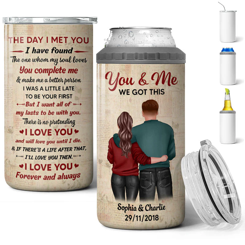 Couple We Got This Multi Use Tumbler Personalized 4 In 1 Can Cooler Gift For Him Gift For Her - Image 2