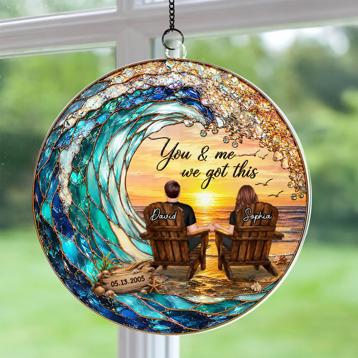 Couple We Got This - Personalized Suncatcher - Heartfelt Anniversary Gift for Her, for Him - Image 9