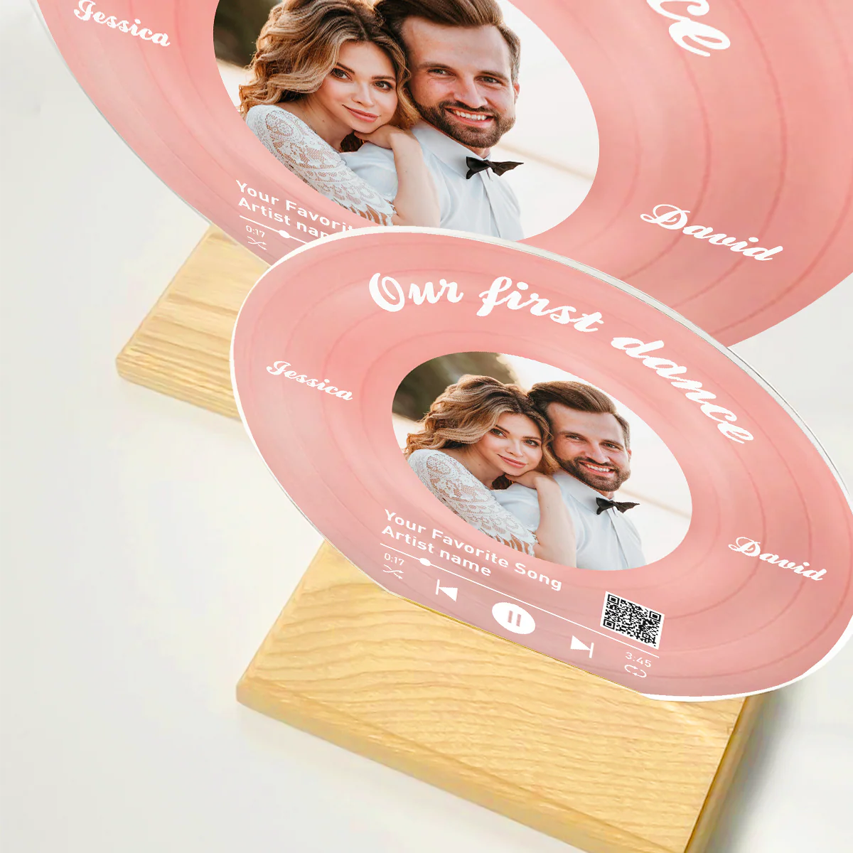 Couple Wedding Song Vinyl Photo Acrylic Song Plaque, Personalized Gift For Her, For Him, Heartfelt Wedding Gift, Anniversary Gift - Image 9