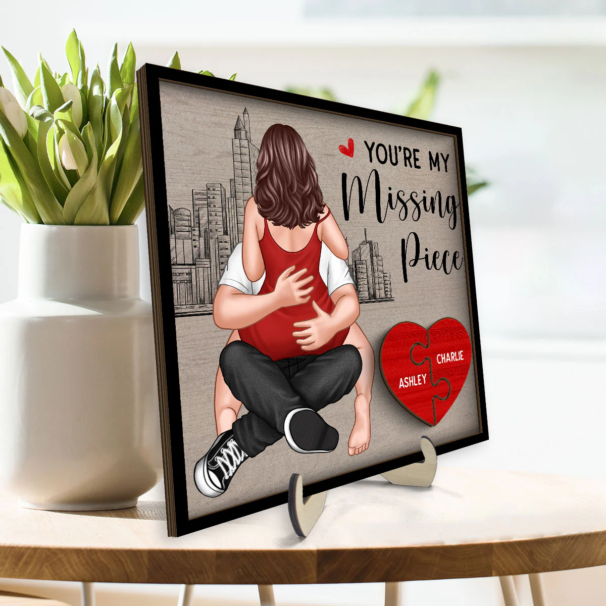 Couple You Are My Favorite Thing To Do Personalized 2-Layer Wooden Plaque - Image 3