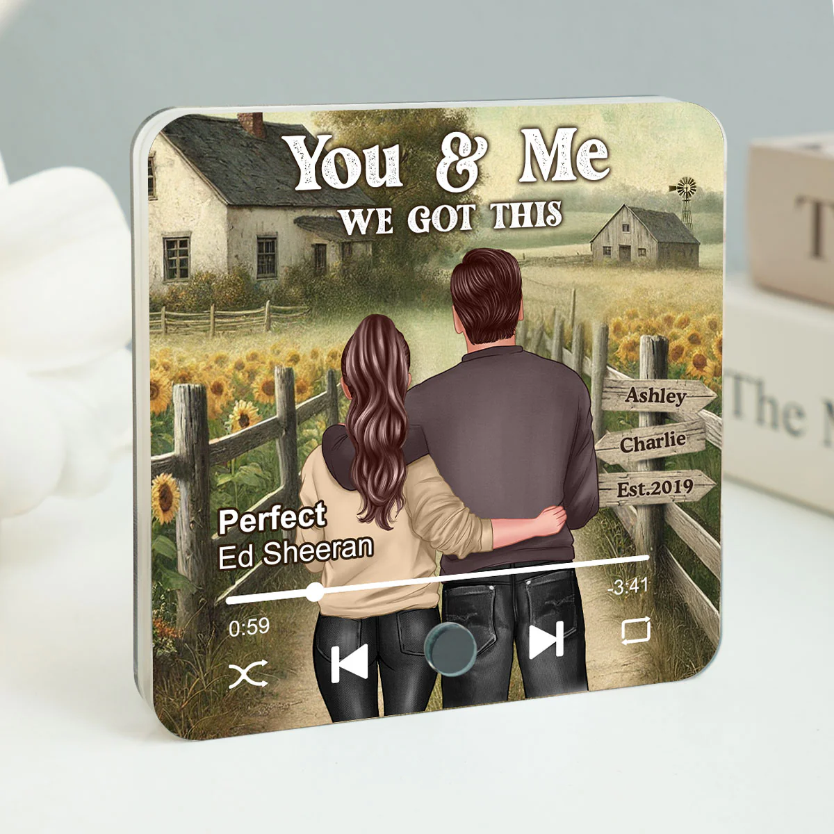 Couple You & Me We Got This Personalized Music Fridge Magnet, Heartfelt Gift For Couple, For Him, For Her, Boyfriend, Girlfriend, Husband, Wife - Image 3