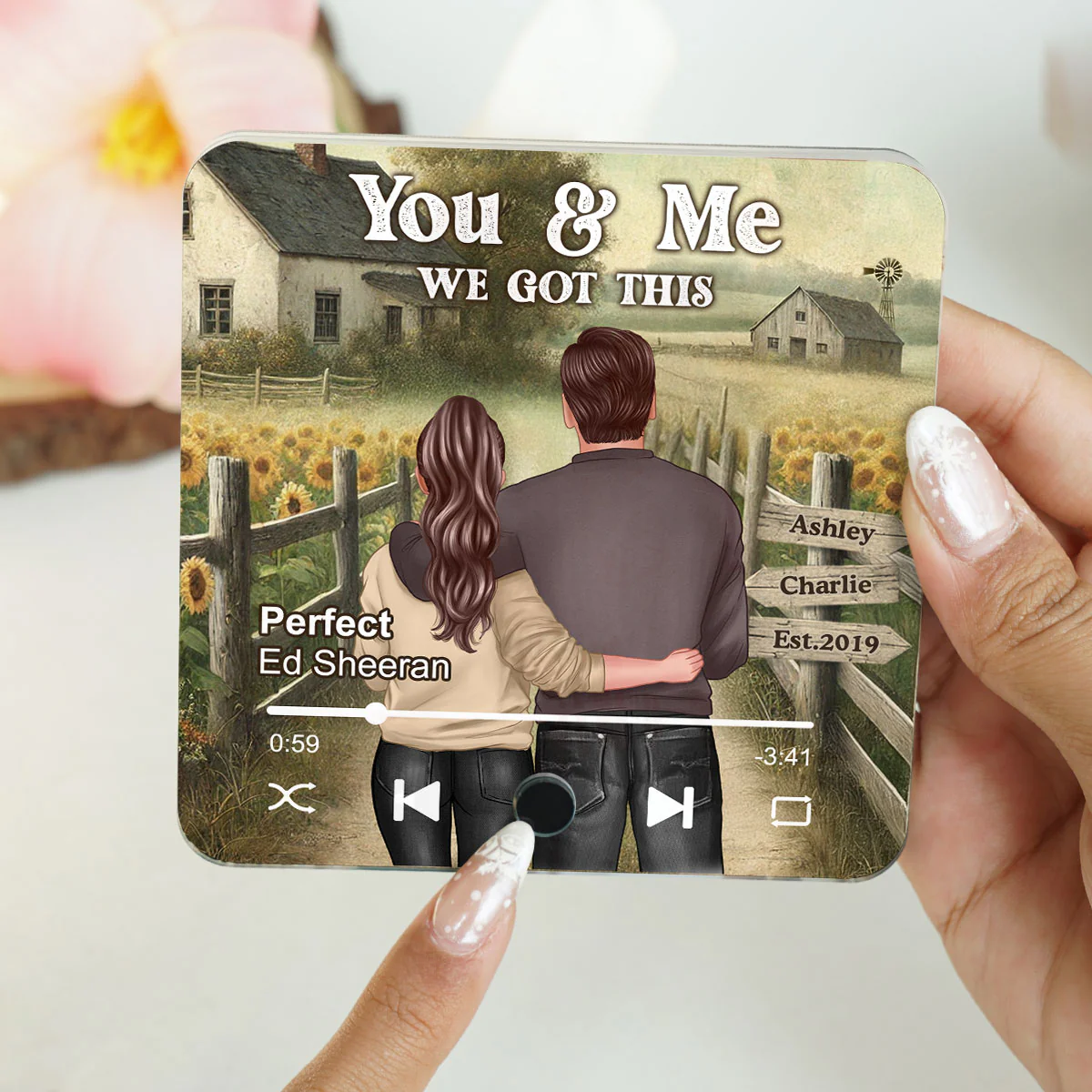 Couple You & Me We Got This Personalized Music Fridge Magnet, Heartfelt Gift For Couple, For Him, For Her, Boyfriend, Girlfriend, Husband, Wife - Image 8