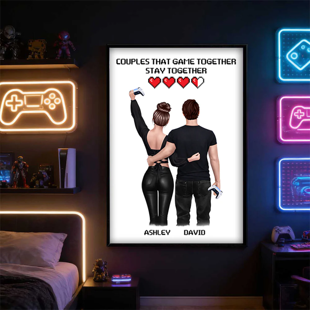 Couples That Game Together Stay Together - Personalized Poster - Custom Gaming Gift for him, for her - Image 4