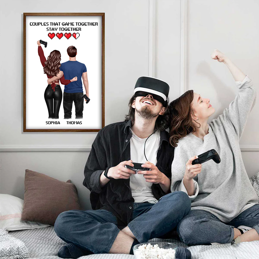 Couples That Game Together Stay Together - Personalized Poster - Custom Gaming Gift for him, for her - Image 8