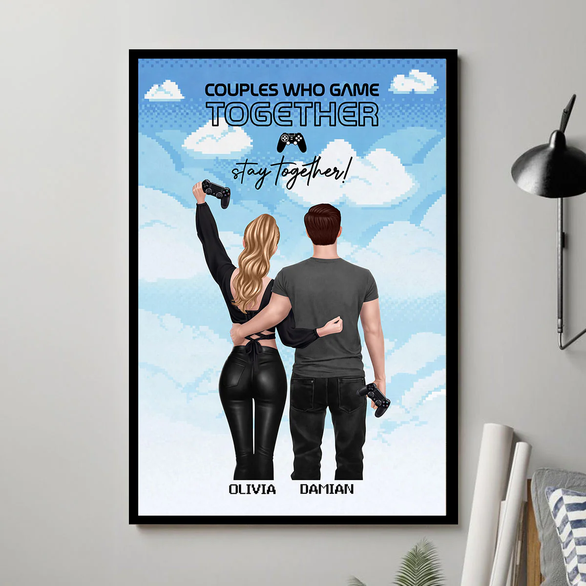 Couples Who Game Together Stay Together - Personalized Poster - Custom Gaming Gift for him, for her - Image 2