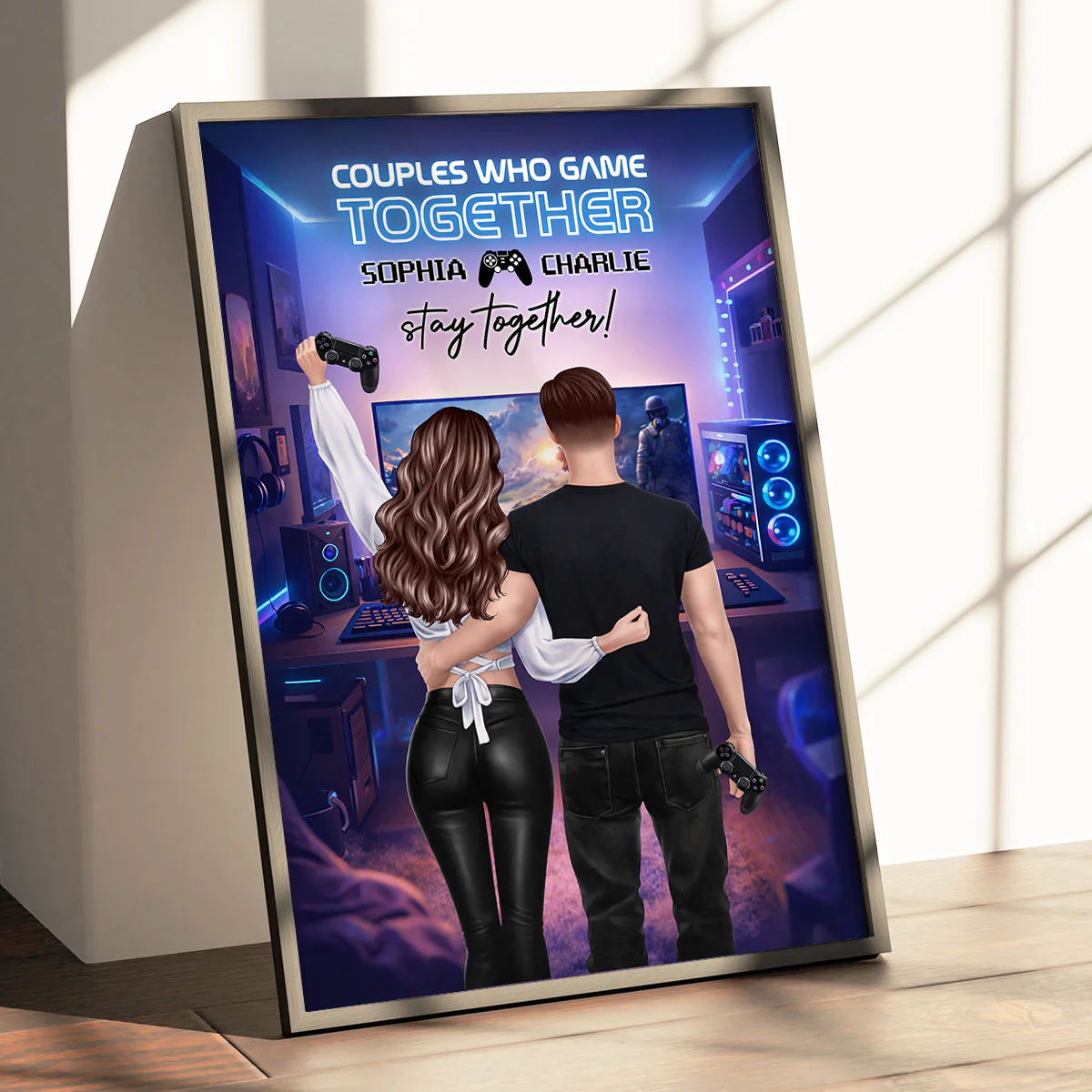 Couples Who Game Together Stay Together - Personalized Poster - Custom Gaming Gift for him, for her - Image 4