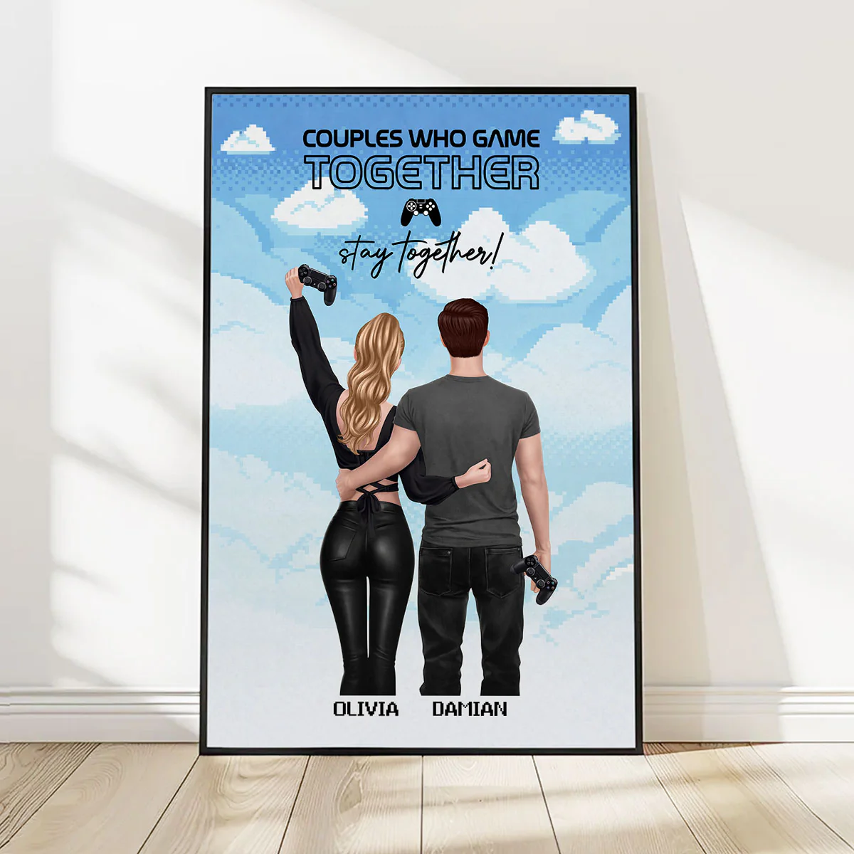 Couples Who Game Together Stay Together - Personalized Poster - Custom Gaming Gift for him, for her - Image 5