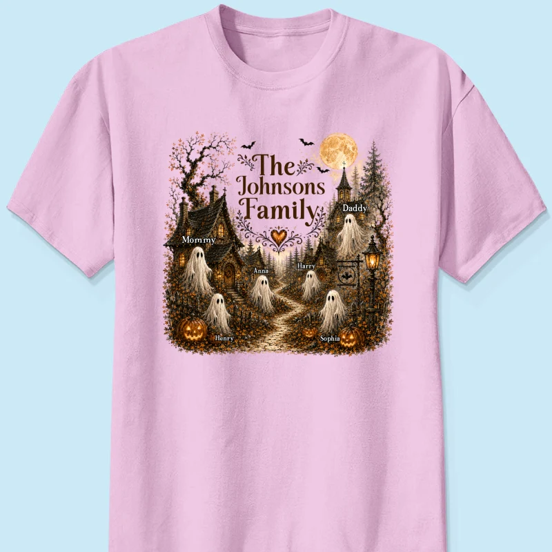 Cozy Haunted Village Halloween Family - Personalized Shirt - Halloween Gift For Family - Image 10