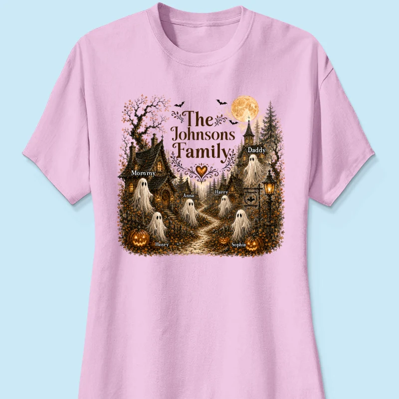 Cozy Haunted Village Halloween Family - Personalized Shirt - Halloween Gift For Family - Image 14