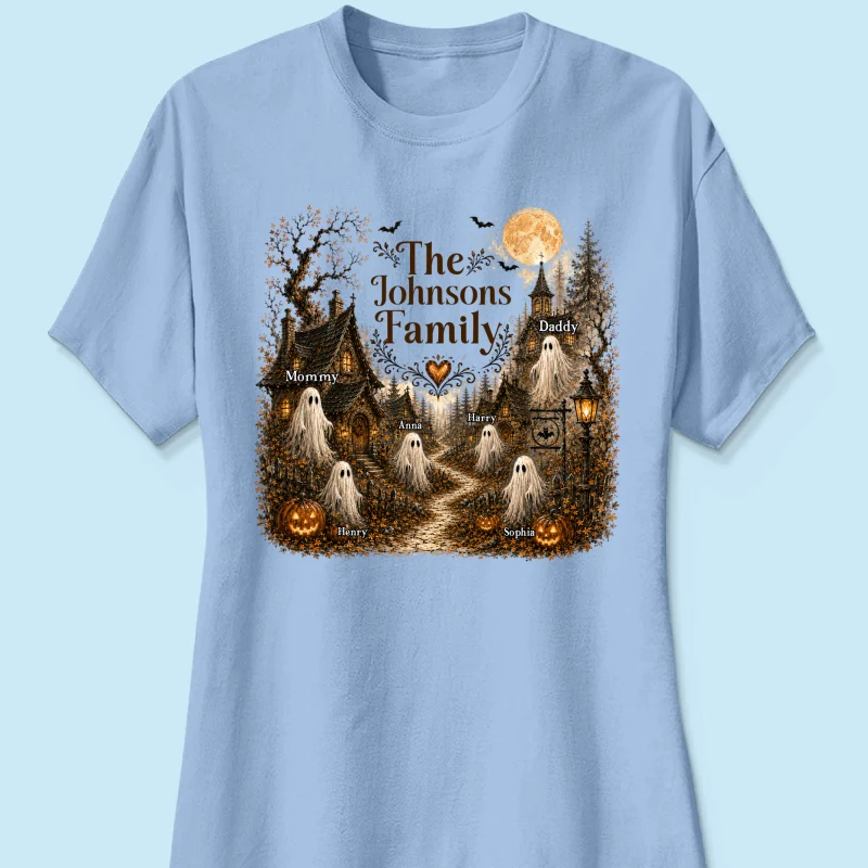 Cozy Haunted Village Halloween Family - Personalized Shirt - Halloween Gift For Family - Image 15