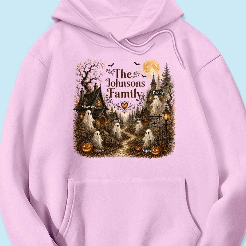Cozy Haunted Village Halloween Family - Personalized Shirt - Halloween Gift For Family - Image 22