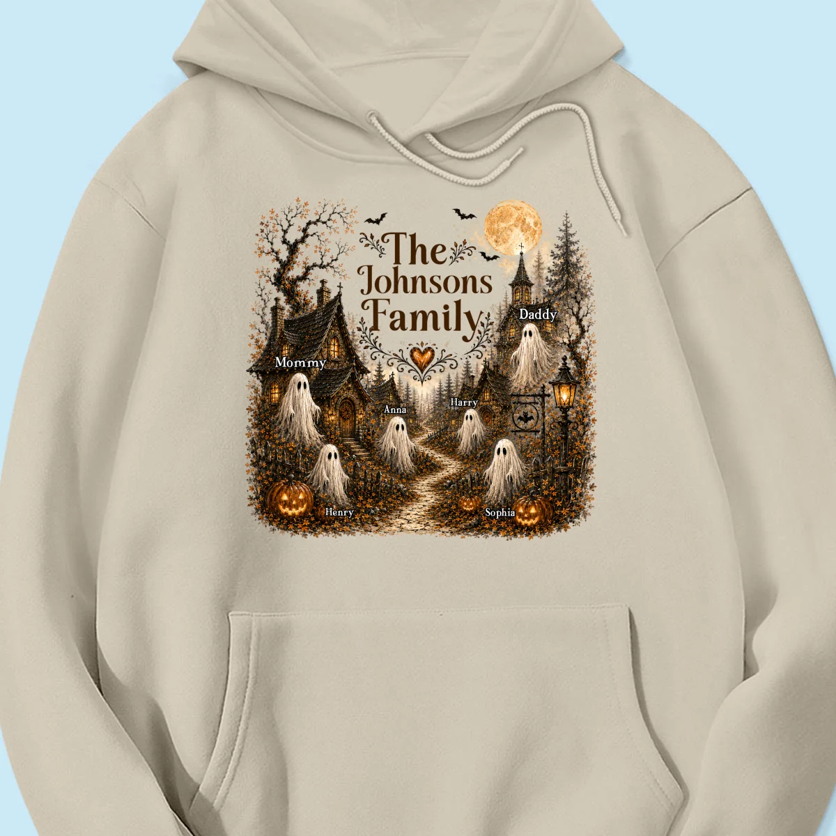 Cozy Haunted Village Halloween Family - Personalized Shirt - Halloween Gift For Family - Image 24
