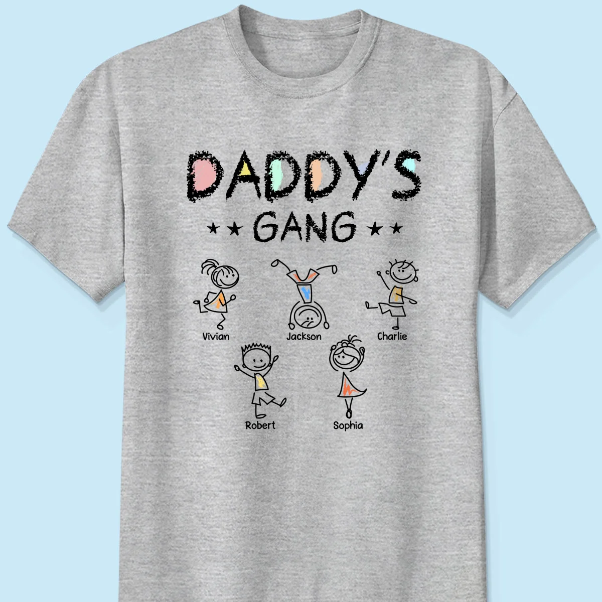 Crayon Daddy‘s Gang Personalized Shirt, Gift For Dad, For Grandpa - Image 6