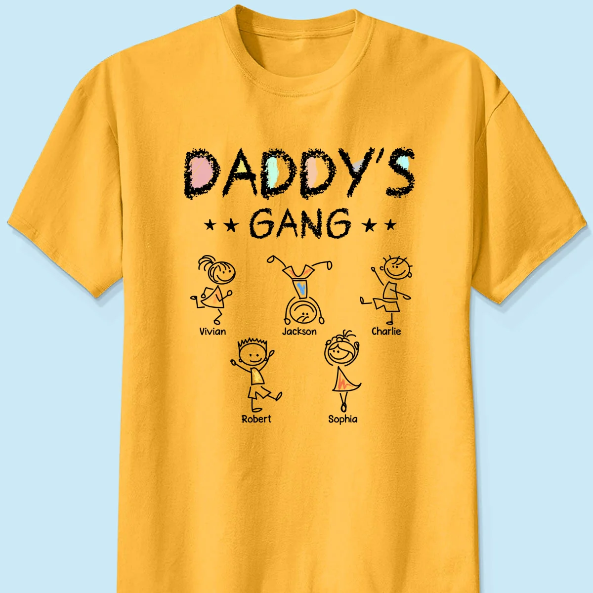 Crayon Daddy‘s Gang Personalized Shirt, Gift For Dad, For Grandpa - Image 9