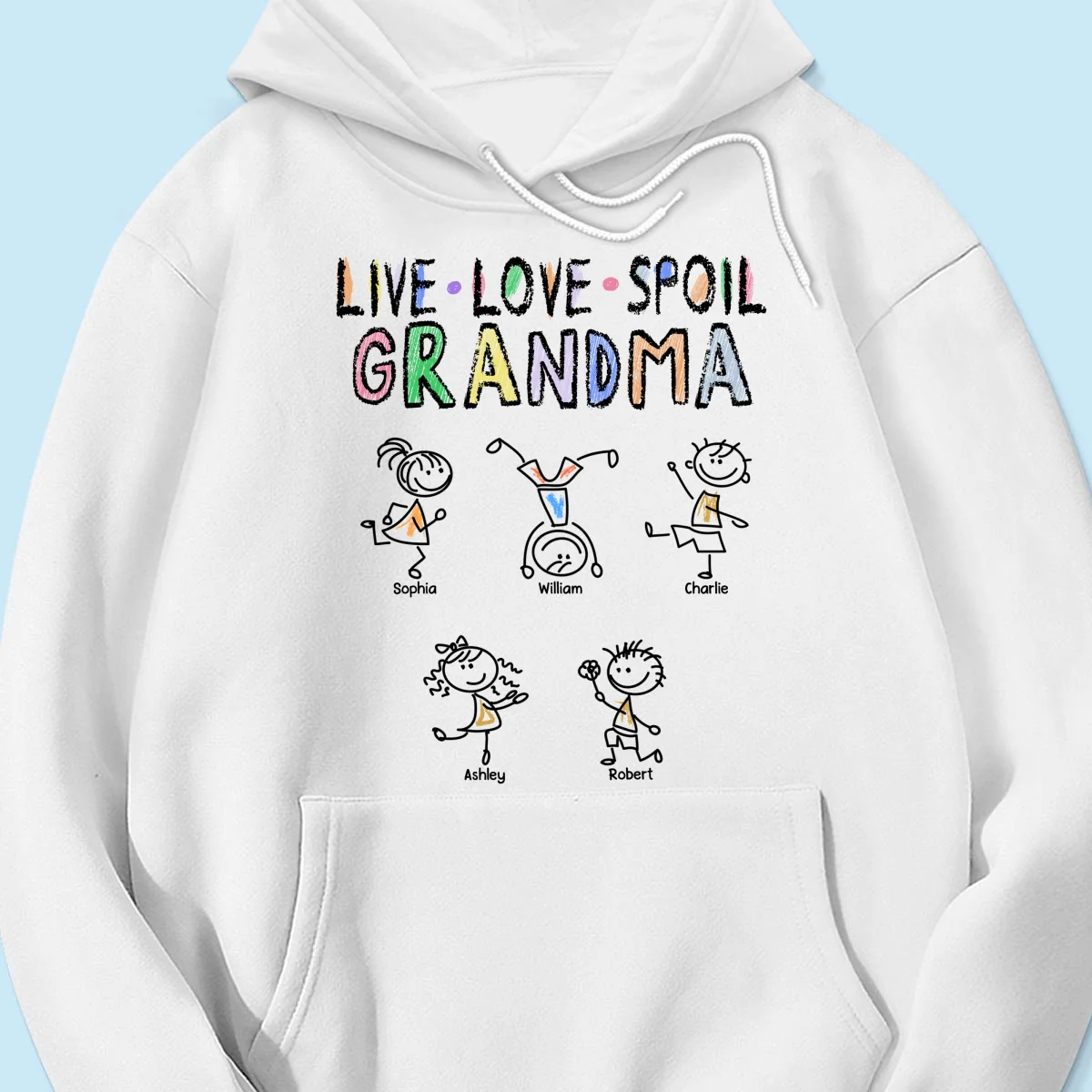 Crayon Live Love Spoil Grandma Of Drawing Kids Personalized Shirt - Image 15