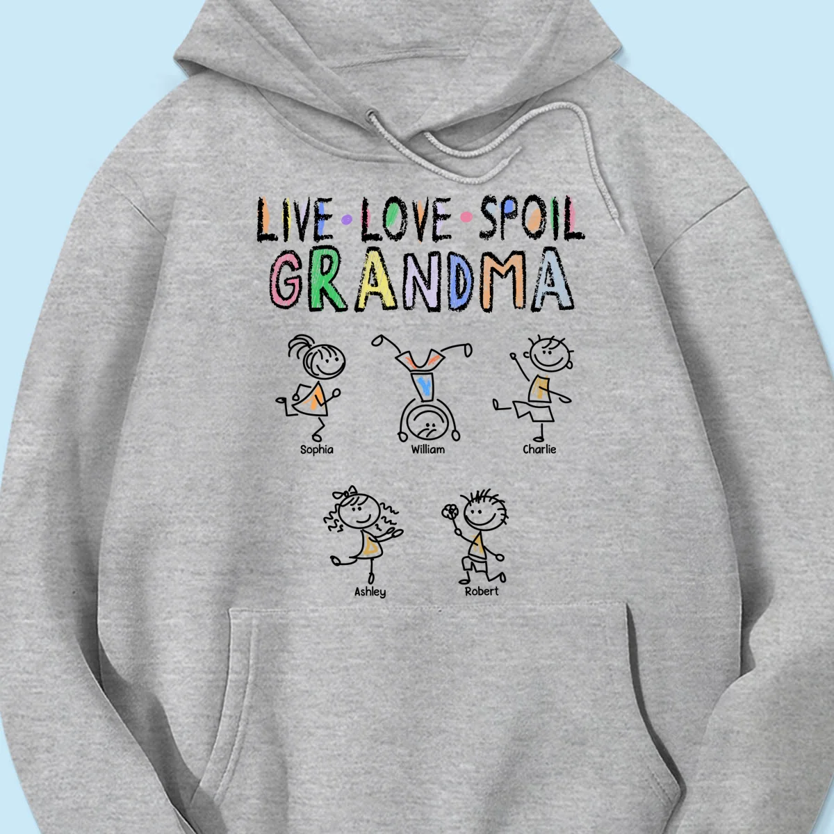 Crayon Live Love Spoil Grandma Of Drawing Kids Personalized Shirt - Image 16