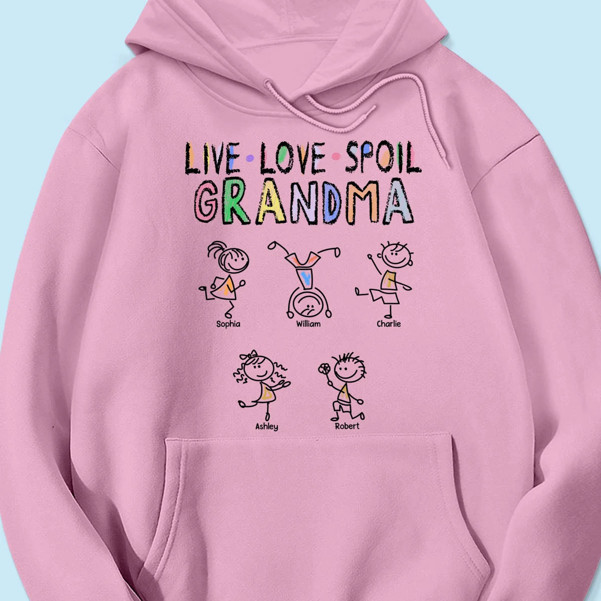 Crayon Live Love Spoil Grandma Of Drawing Kids Personalized Shirt - Image 17