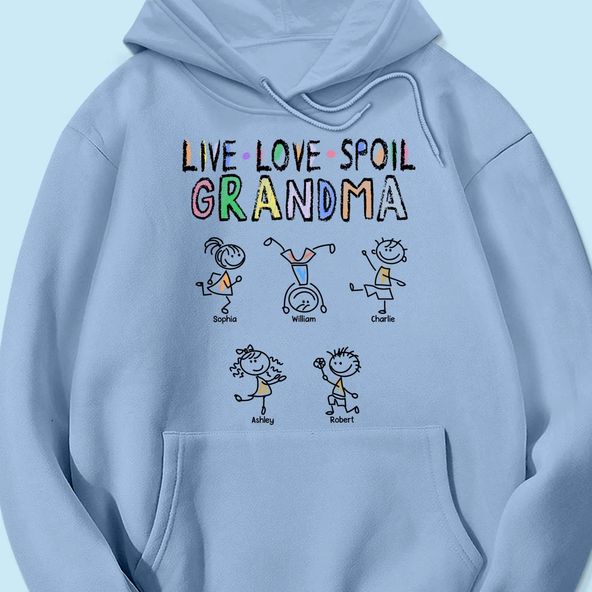 Crayon Live Love Spoil Grandma Of Drawing Kids Personalized Shirt - Image 18