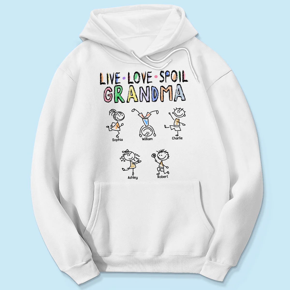 Crayon Live Love Spoil Grandma Of Drawing Kids Personalized Shirt - Image 5