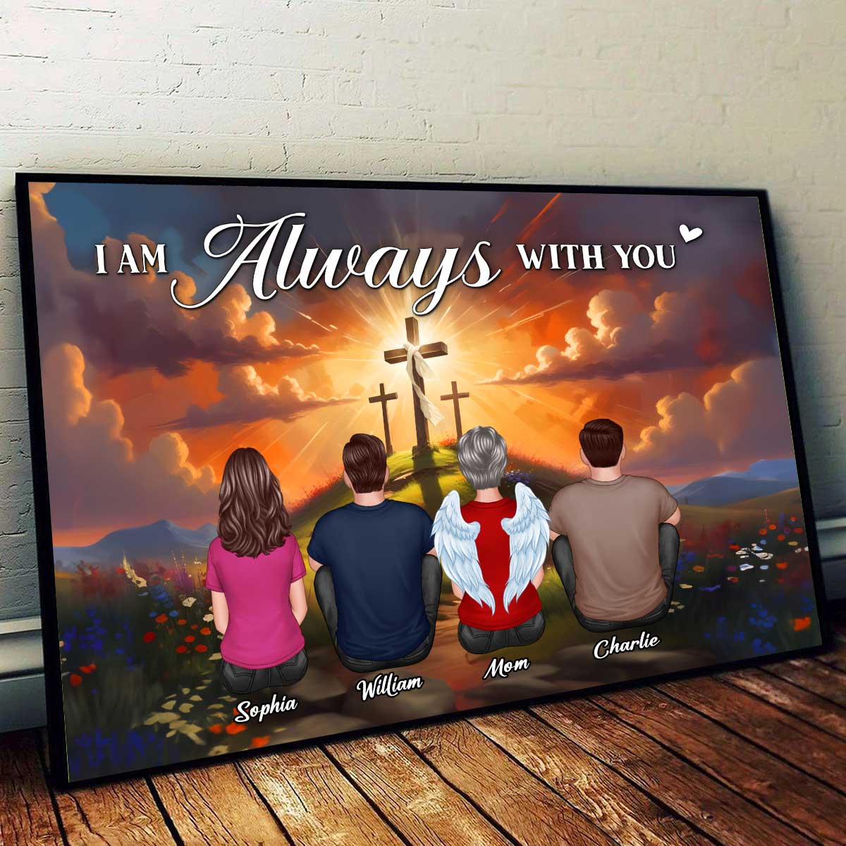 Crosses On Hill I Am Always With You Memorial Personalized Poster - Image 2
