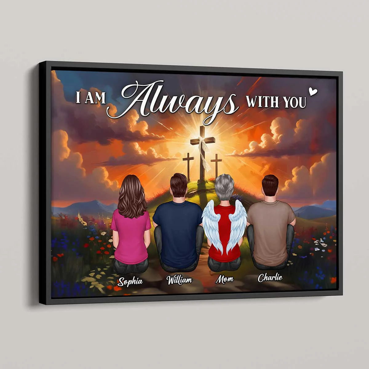 Crosses On Hill I Am Always With You Memorial Personalized Poster - Image 4