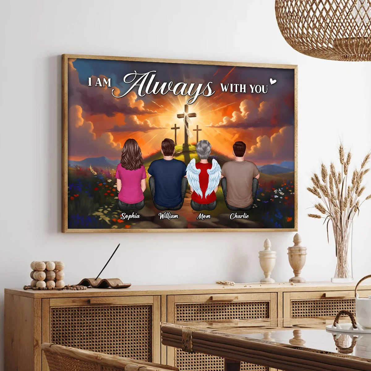 Crosses On Hill I Am Always With You Memorial Personalized Poster - Image 5