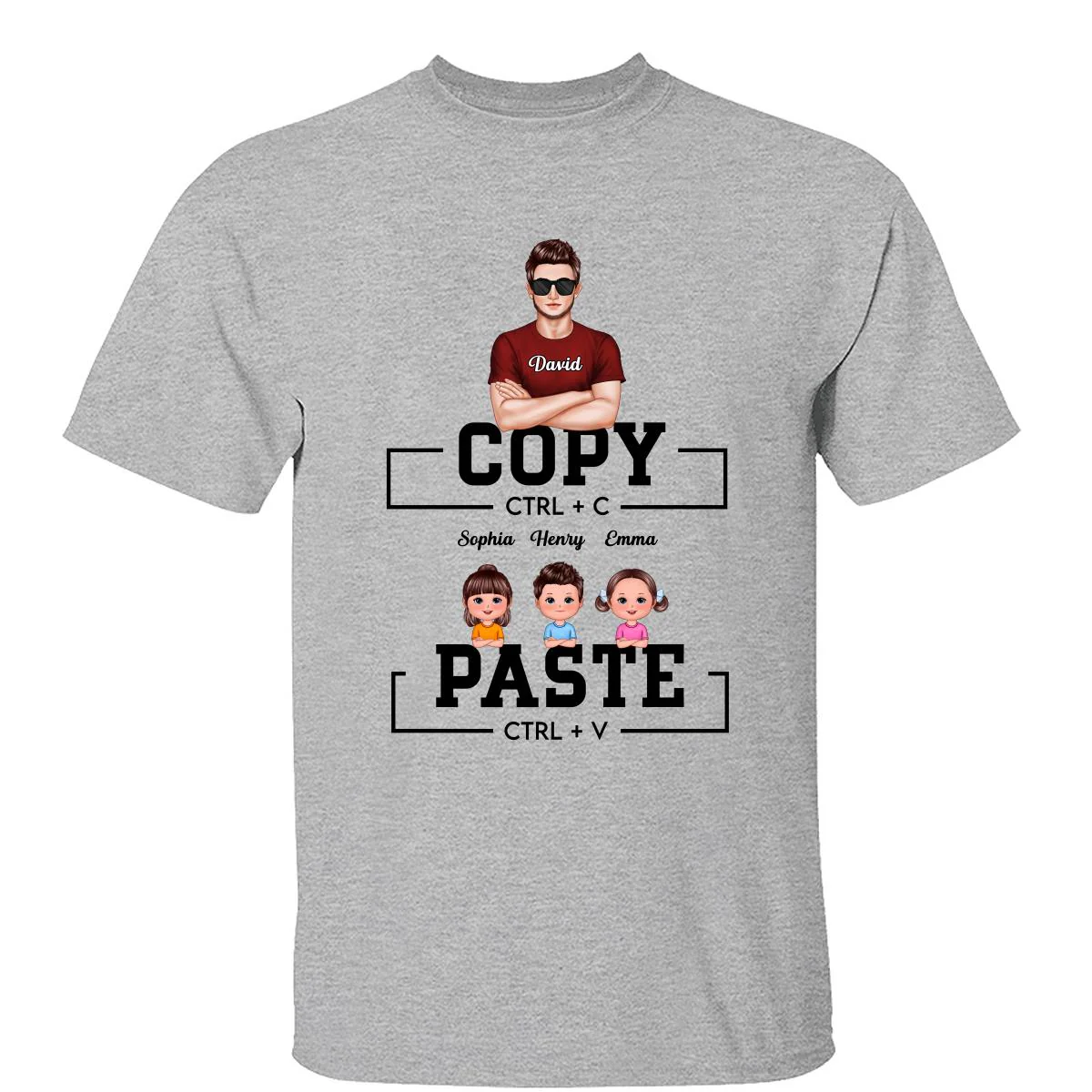 Ctrl C Ctrl V Copy Paste Matching Family Personalized Shirt