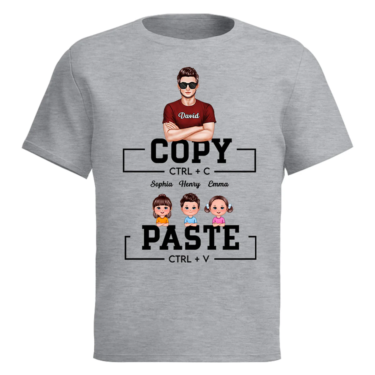 Ctrl C Ctrl V Copy Paste Matching Family Personalized Shirt - Image 3