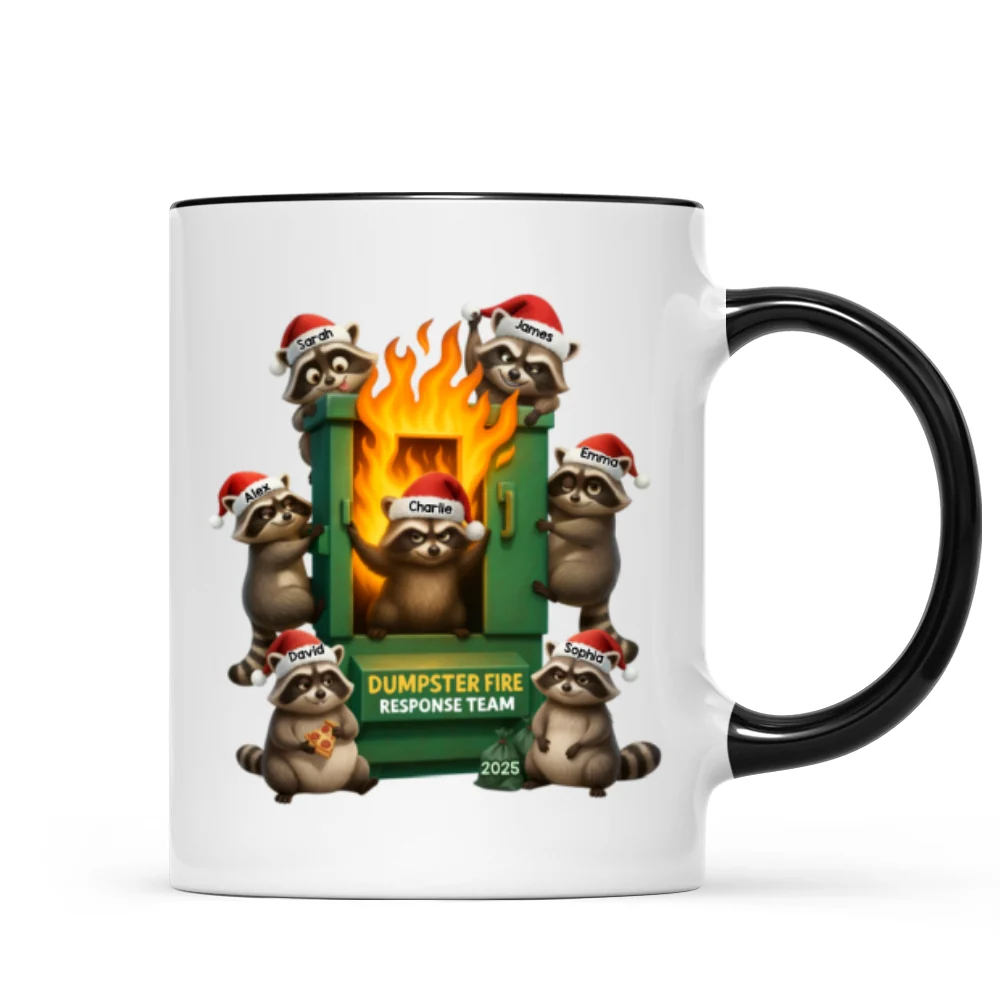 Cunning Raccoon Office Chaos Dumpster Fire Response Team - Personalized Mug - Funny Holiday Gift for Coworkers - Image 11