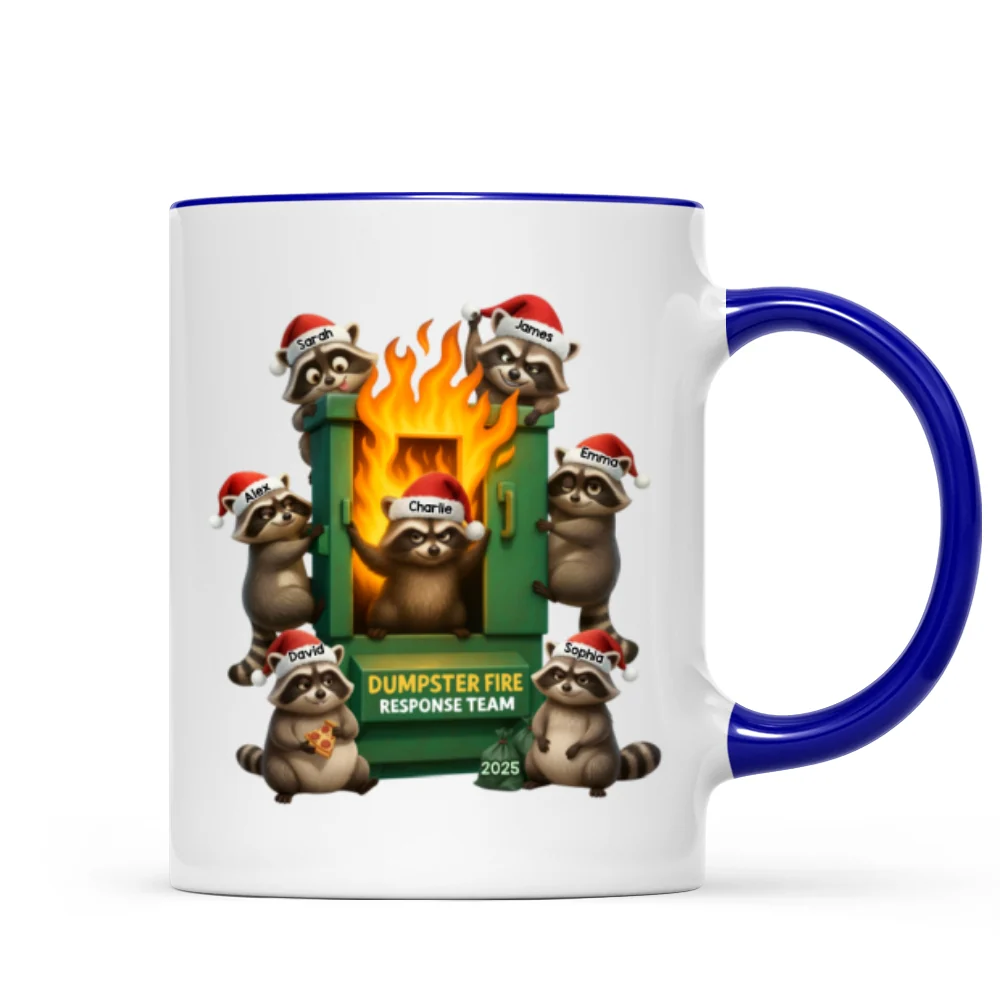 Cunning Raccoon Office Chaos Dumpster Fire Response Team - Personalized Mug - Funny Holiday Gift for Coworkers - Image 12
