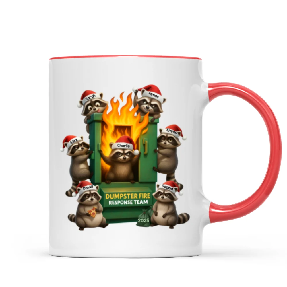 Cunning Raccoon Office Chaos Dumpster Fire Response Team - Personalized Mug - Funny Holiday Gift for Coworkers - Image 13