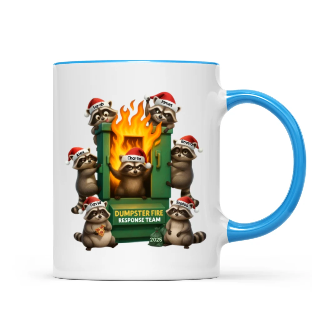 Cunning Raccoon Office Chaos Dumpster Fire Response Team - Personalized Mug - Funny Holiday Gift for Coworkers - Image 14