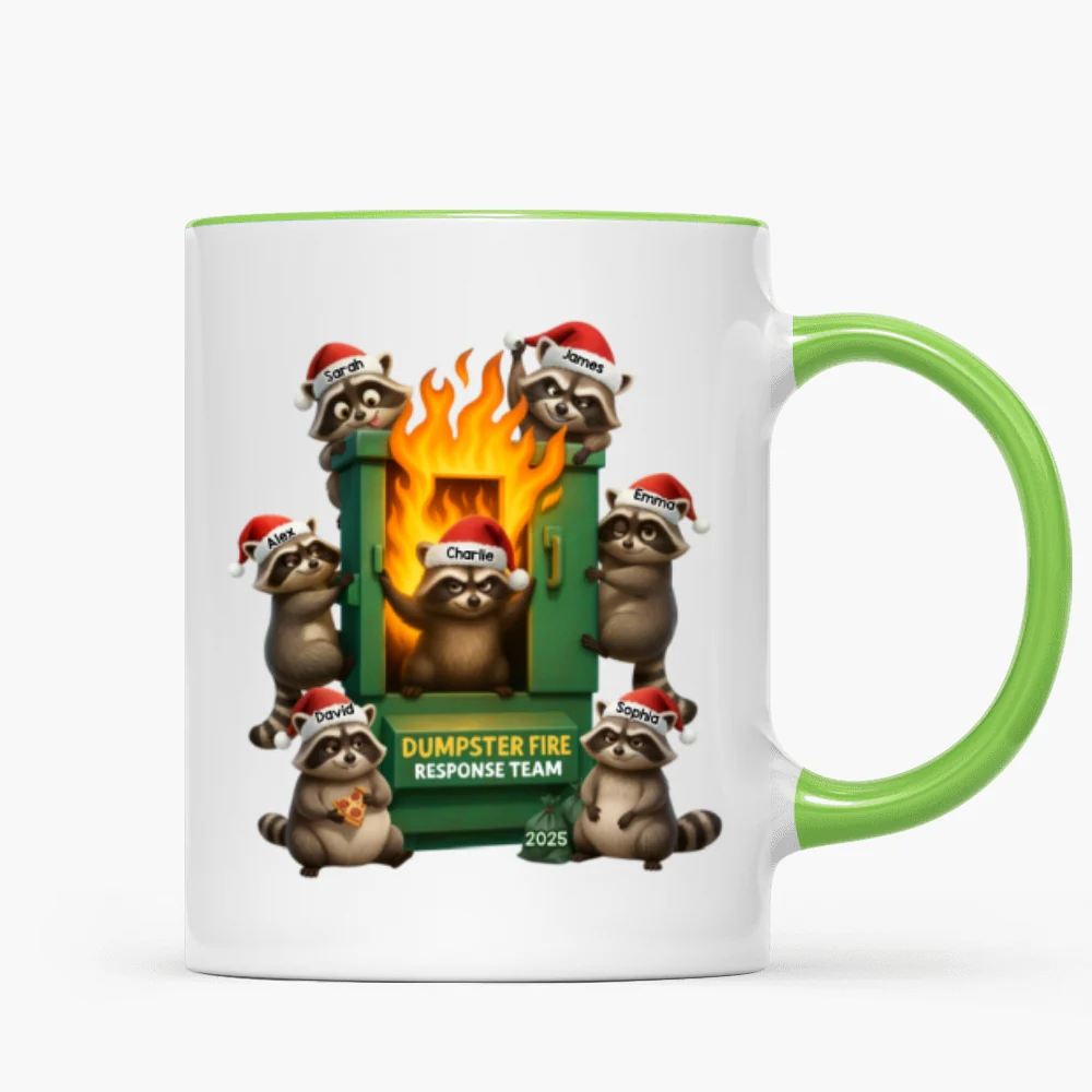 Cunning Raccoon Office Chaos Dumpster Fire Response Team - Personalized Mug - Funny Holiday Gift for Coworkers - Image 16
