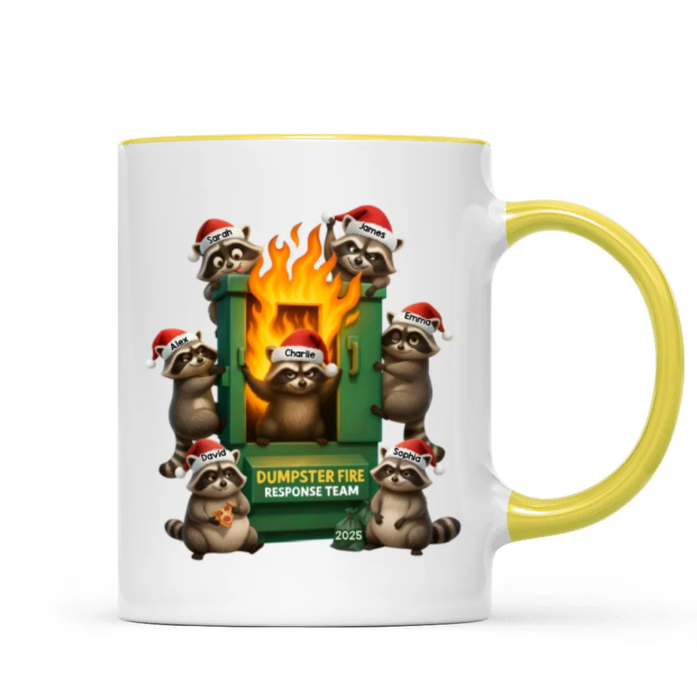 Cunning Raccoon Office Chaos Dumpster Fire Response Team - Personalized Mug - Funny Holiday Gift for Coworkers - Image 18