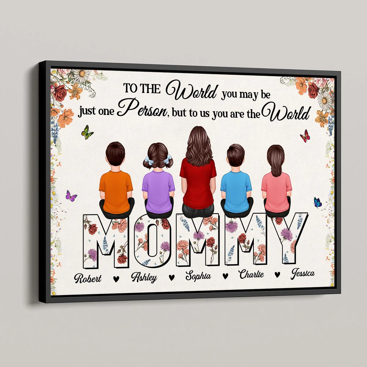 Custom Birth Month Flower Gift For Mom Mommy Personalized Horizontal Poster - Image 4