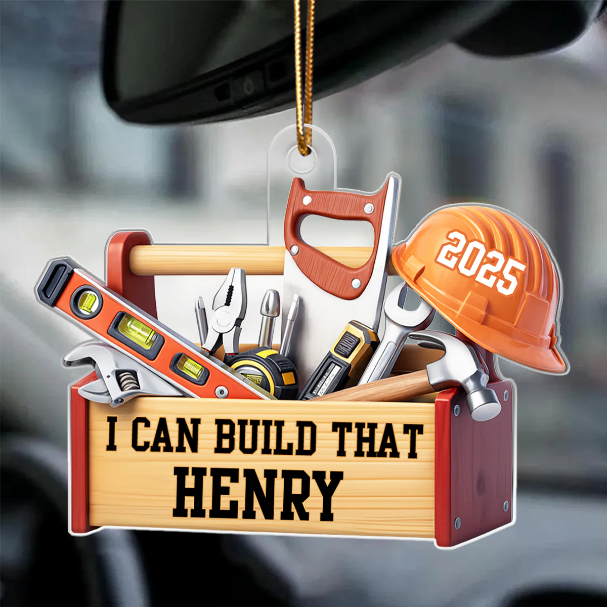 Custom Carpenter Mr Fix it I Can Build That - Personalized Acrylic Ornament - Christmas Gift for Handyman, Woodworker - Image 5