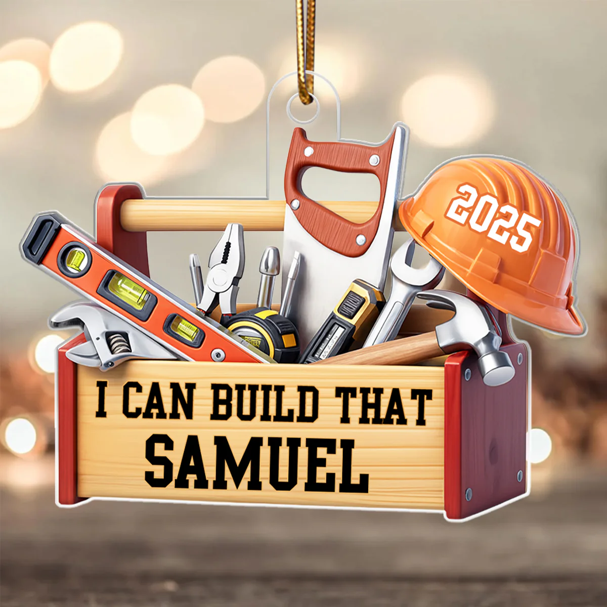 Custom Carpenter Mr Fix it I Can Build That - Personalized Acrylic Ornament - Christmas Gift for Handyman, Woodworker - Image 6