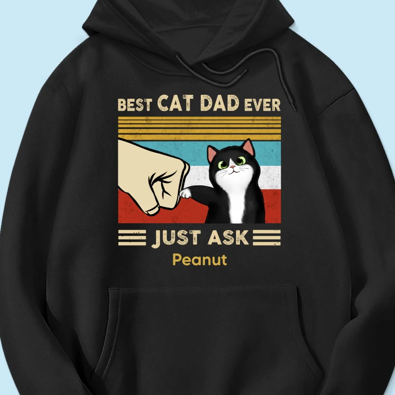 Custom Cat Fist Bump - Personalized Shirt - Perfect Gift for Cat Dads, Father's Day Gift for Husband, Gift for Him - Image 14