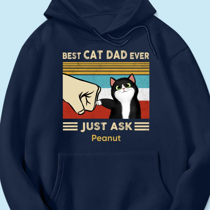 Custom Cat Fist Bump - Personalized Shirt - Perfect Gift for Cat Dads, Father's Day Gift for Husband, Gift for Him - Image 15