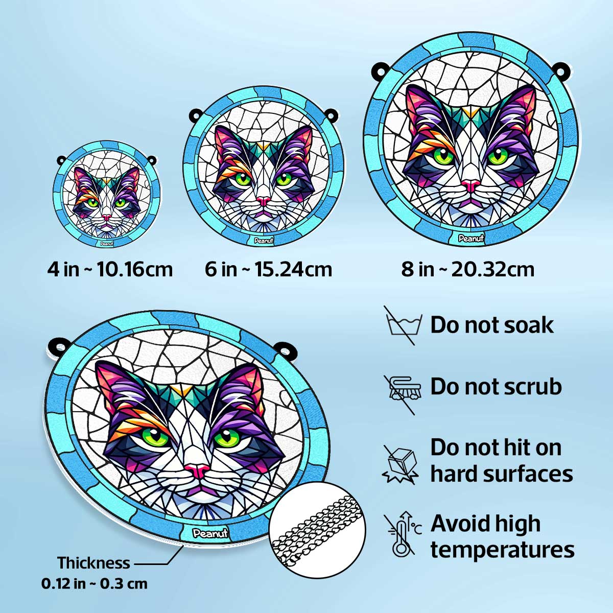 Custom Cat Memorial Personalized Window Hanging Suncatcher Ornament, Sympathy Gift For Pet Owners, Pet Lovers - Image 8