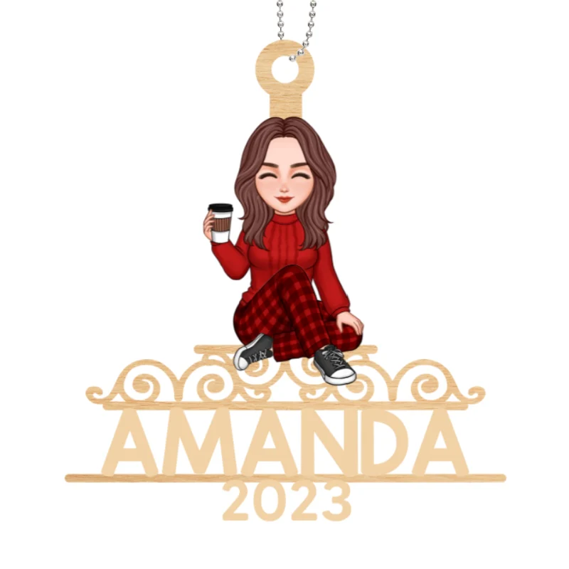 Custom Character And Name Gift For Family Member Personalized Wooden Ornament - Image 5