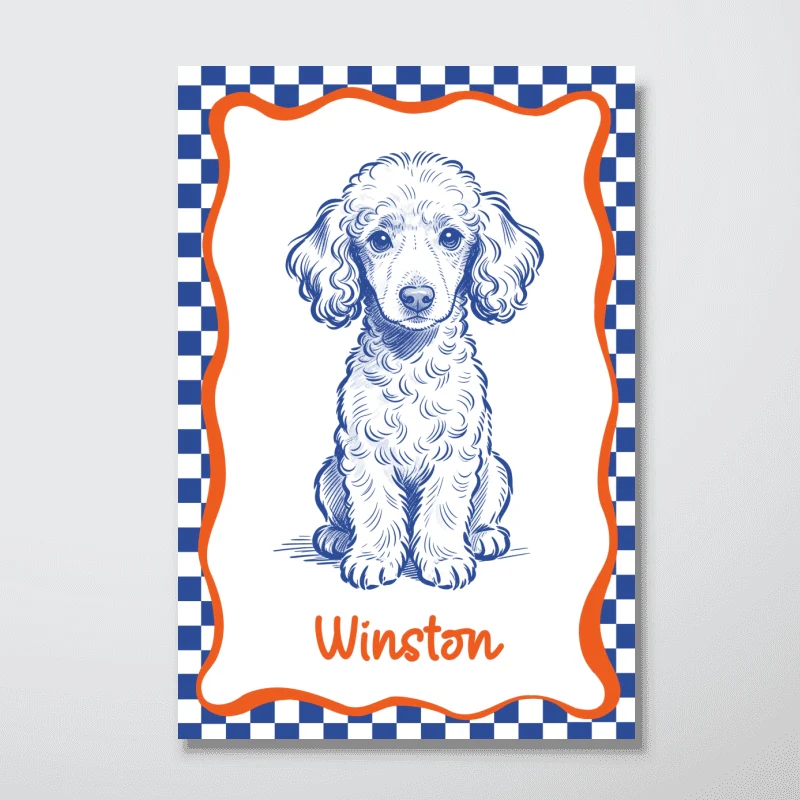 Custom Doodle Dog Portrait Minimalist, Unique Dog Art - Personalized Poster - Retro Pet Prints Gift - Image 16