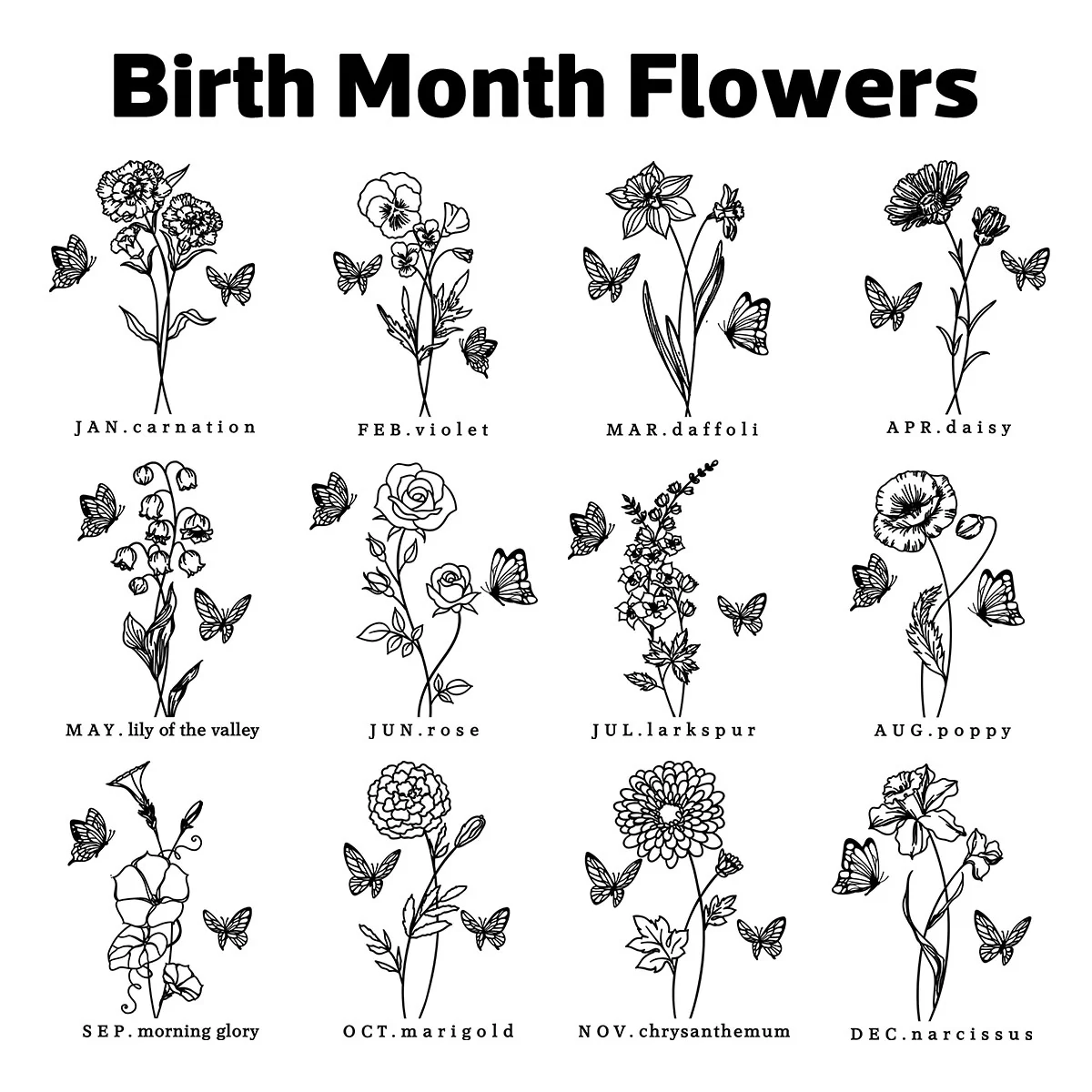 Custom Family Birth Flowers Personalized Engraved Pottery Mug, Birthday Christmas Gift for Mom, Grandma, Dad, Daughter - Image 6