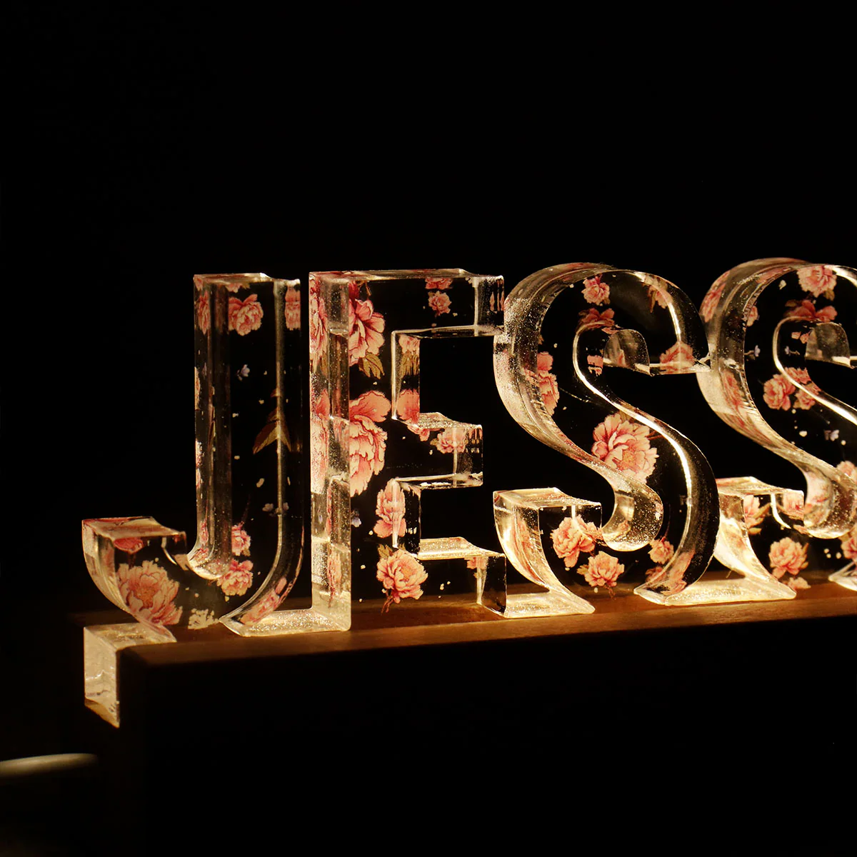 Custom Flower Printed LED Night Light, Birth Month Flower, Custom Name, Gift For Her - Image 9