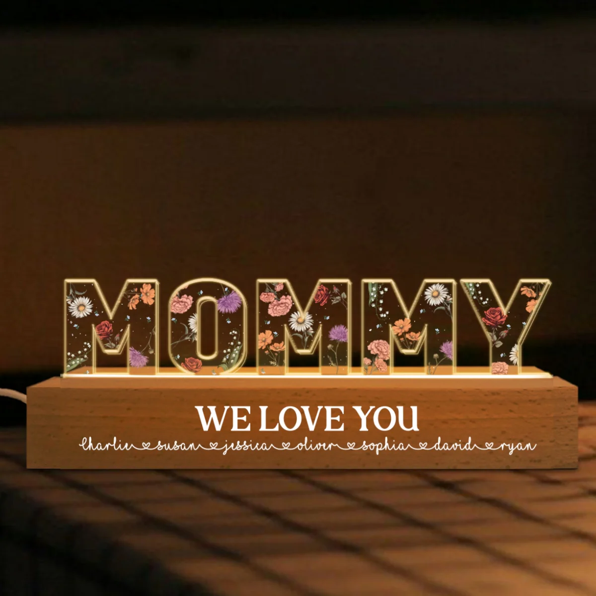 Birth Month Flower Custom LED Night Light, Birthday Gift, Anniversary Gift For Mom, For Wife, For Her - Image 13