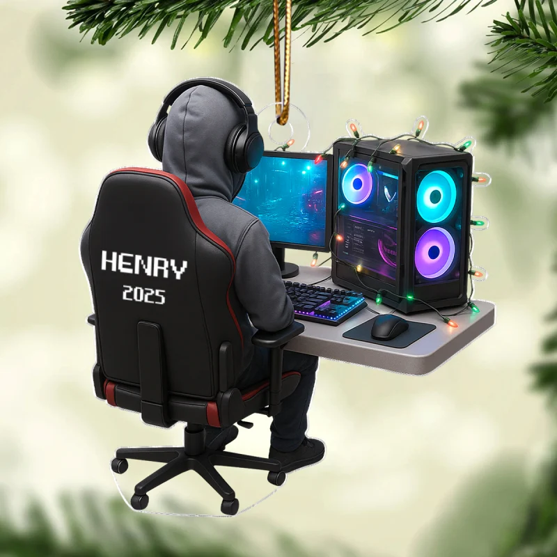 Custom Gamer Name - Personalized Acrylic Ornament - Christmas Gift for Gamers, Teen Boy, Teen Girl - Image 8