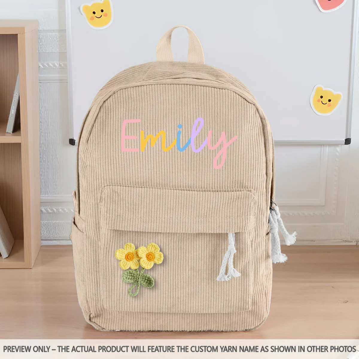Custom Kid Name Pastel Color Personalized Backpack - Image 10